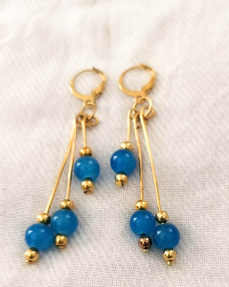 Blue Cascade Earrings