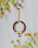 Maroon Charm Bracelet Set