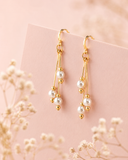 Pearl Gold Drop Earrings