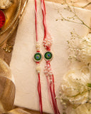 Peacock Feather Rakhi Set