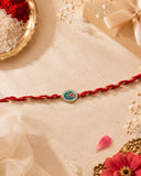 Meenakari Floral Oval Rakhi