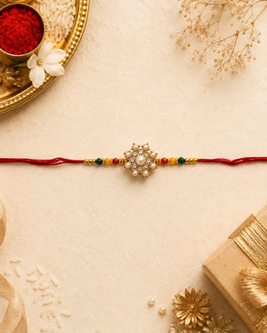 Pearl Flower Rakhi