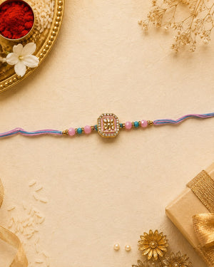 Designer Kundan Spinner Rakhi
