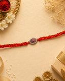 Meenakari Floral Oval Rakhi